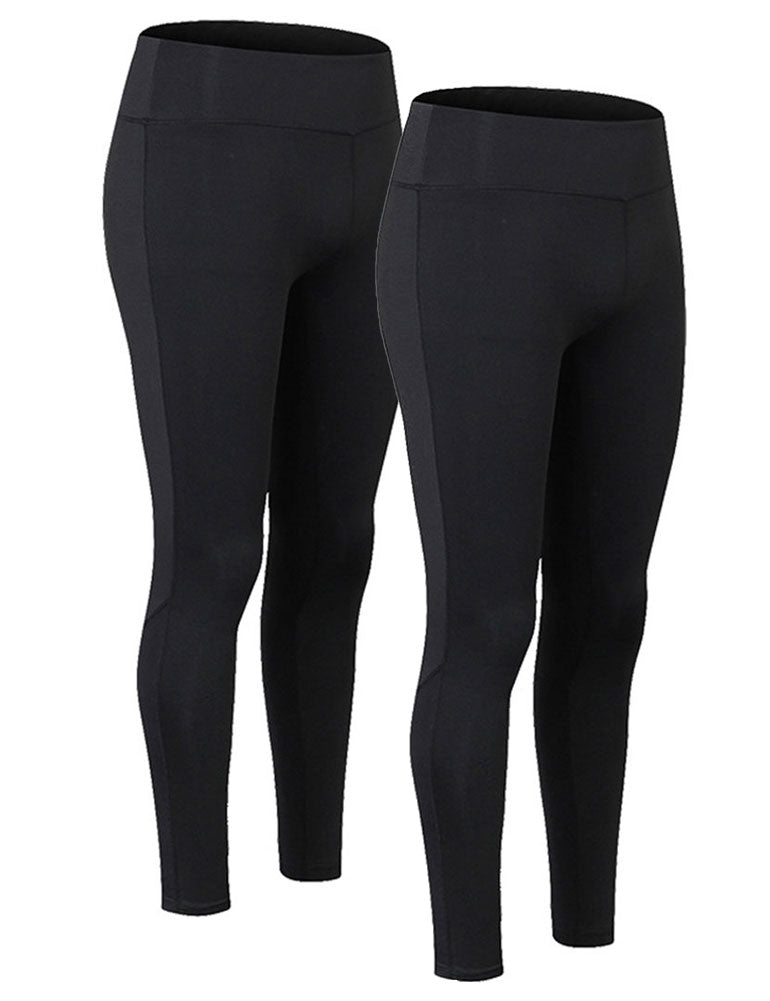 Women Running Suit Compression Long Johns Breathable Top & Bottom Set LANBAOSI