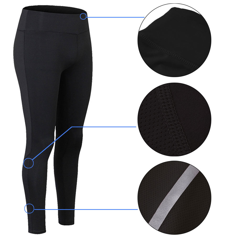 Women Running Suit Compression Long Johns Breathable Top & Bottom Set LANBAOSI