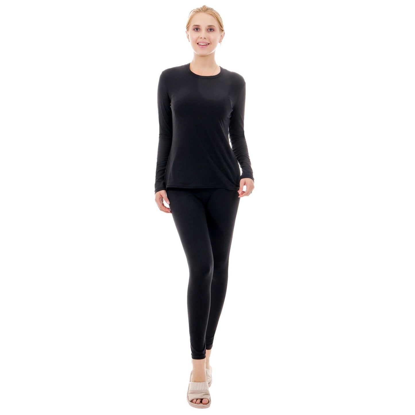 Women Thermal Underwear Ultra Soft Top and Bottom Warm Long Johns Set LANBAOSI