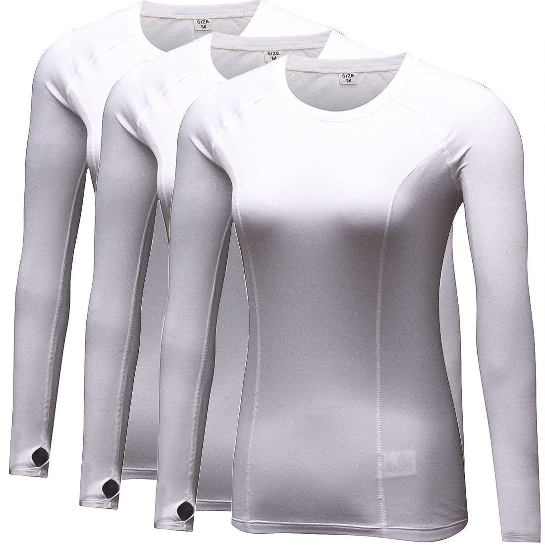 Women Thermal Winter Compression Baselayer Long Shirts with Thumb Hole LANBAOSI