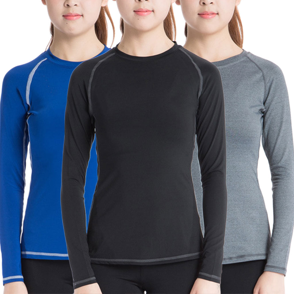 Women Thermal Winter Compression Baselayer Long Shirts with Thumb Hole LANBAOSI