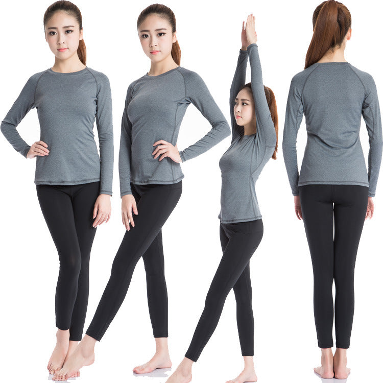Women's Athletic Compression Shirt Long Sleeve Basic T Shirt Tee LANBAOSI