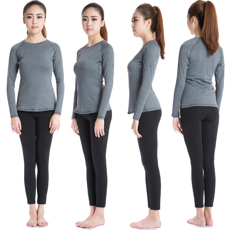 Women's Athletic Compression Shirt Long Sleeve Basic T Shirt Tee LANBAOSI