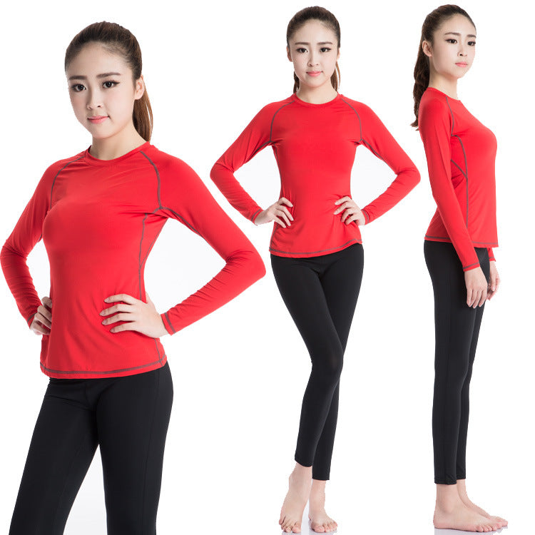Women's Athletic Compression Shirt Long Sleeve Basic T Shirt Tee LANBAOSI