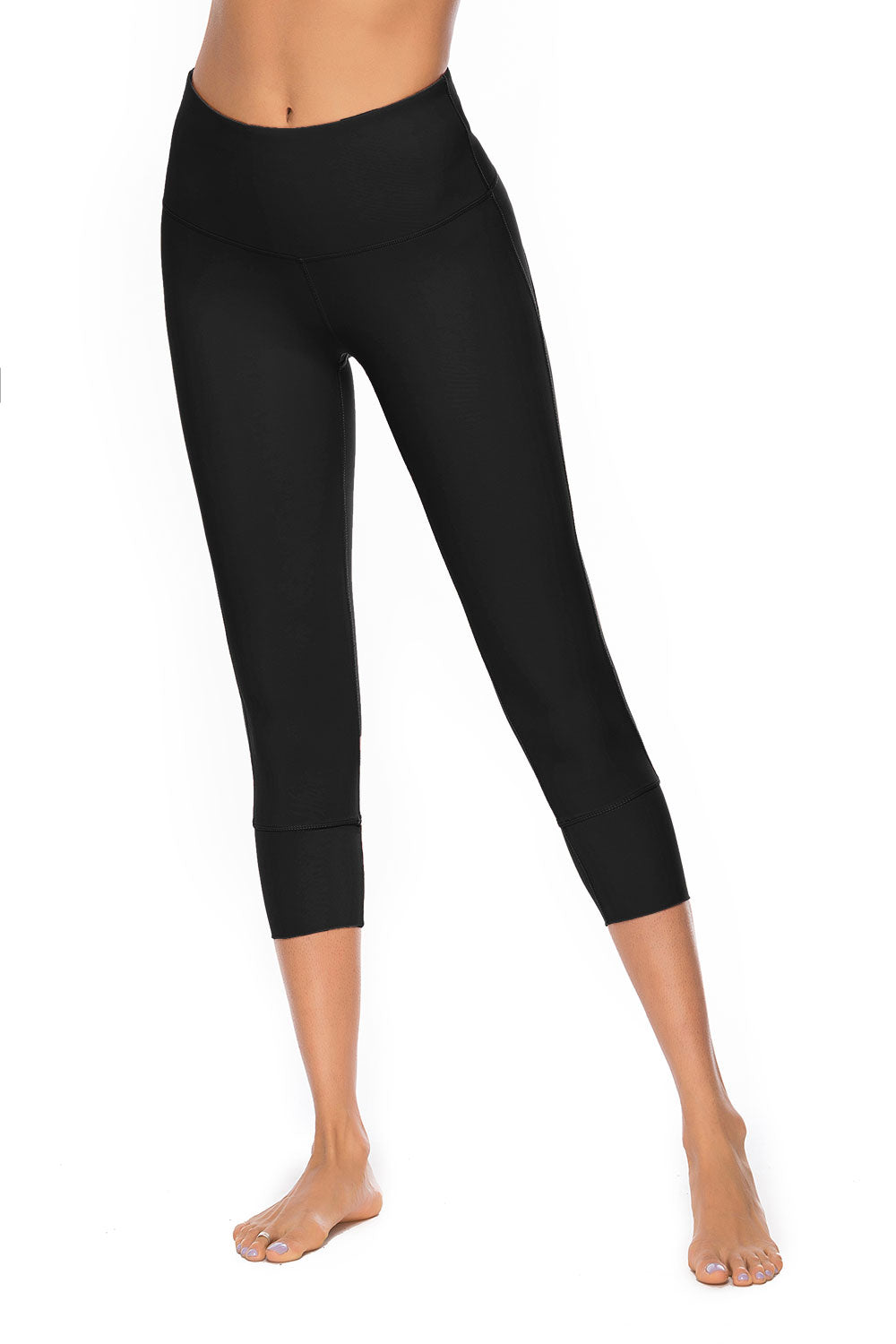 Women's High Waisted Capri Leggings Stretch Tummy Control Yoga Pants LANBAOSI