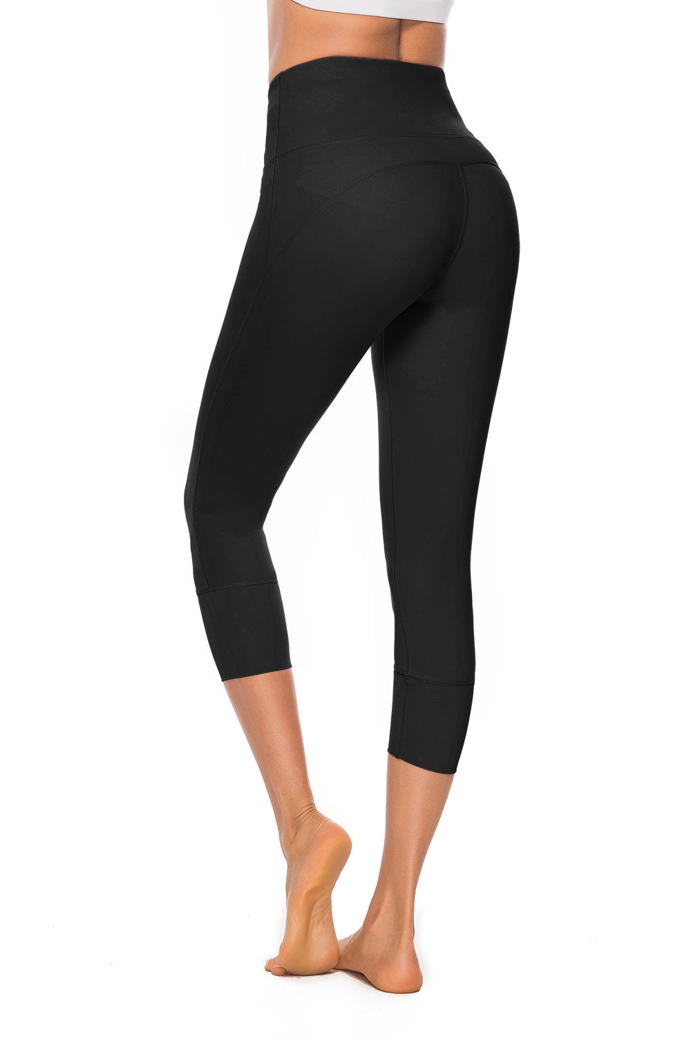 Women's High Waisted Capri Leggings Stretch Tummy Control Yoga Pants LANBAOSI