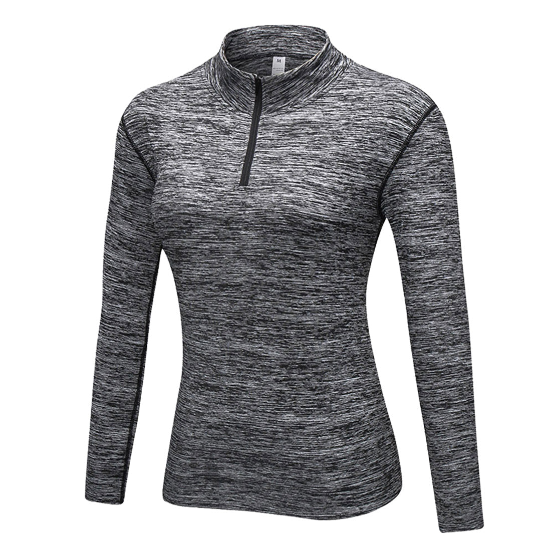 Women's Pullover Slim Fit 1/4 Zip Fleece Lined Yoga Tops LANBAOSI