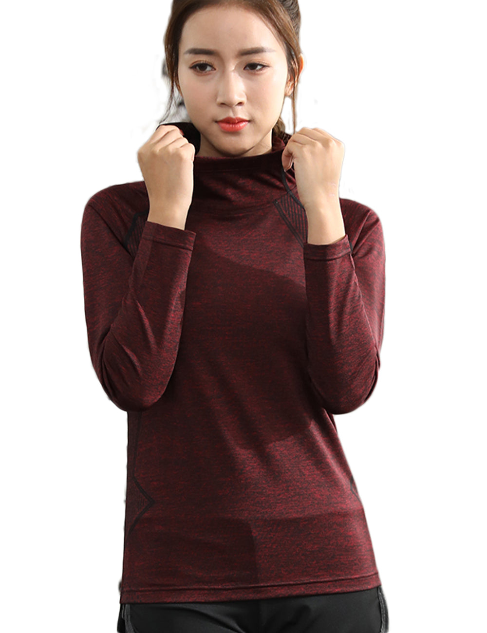 Women's Running shirt Quick Dry Yoga Fitness long Sleeve Hooded LANBAOSI