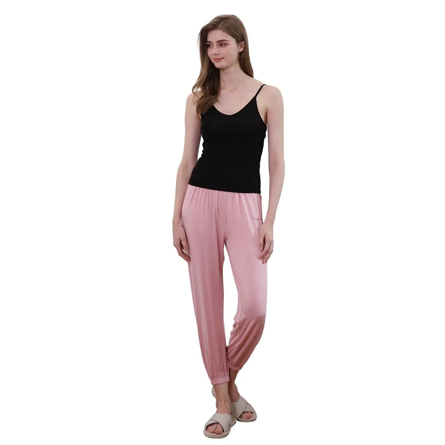 Womens Comfy Lounge Pants Knit Sleep Joggers Stretch Pajama Bottoms LANBAOSI