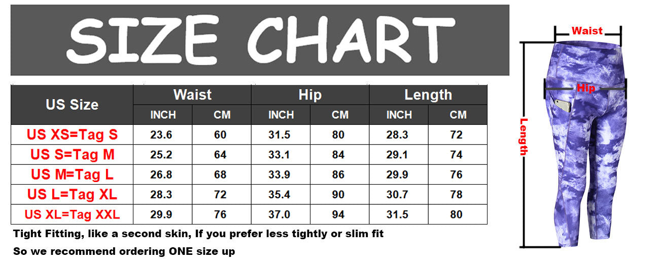 Womens Printed Yoga Compression Capri High Waist Tummy Control Legging LANBAOSI