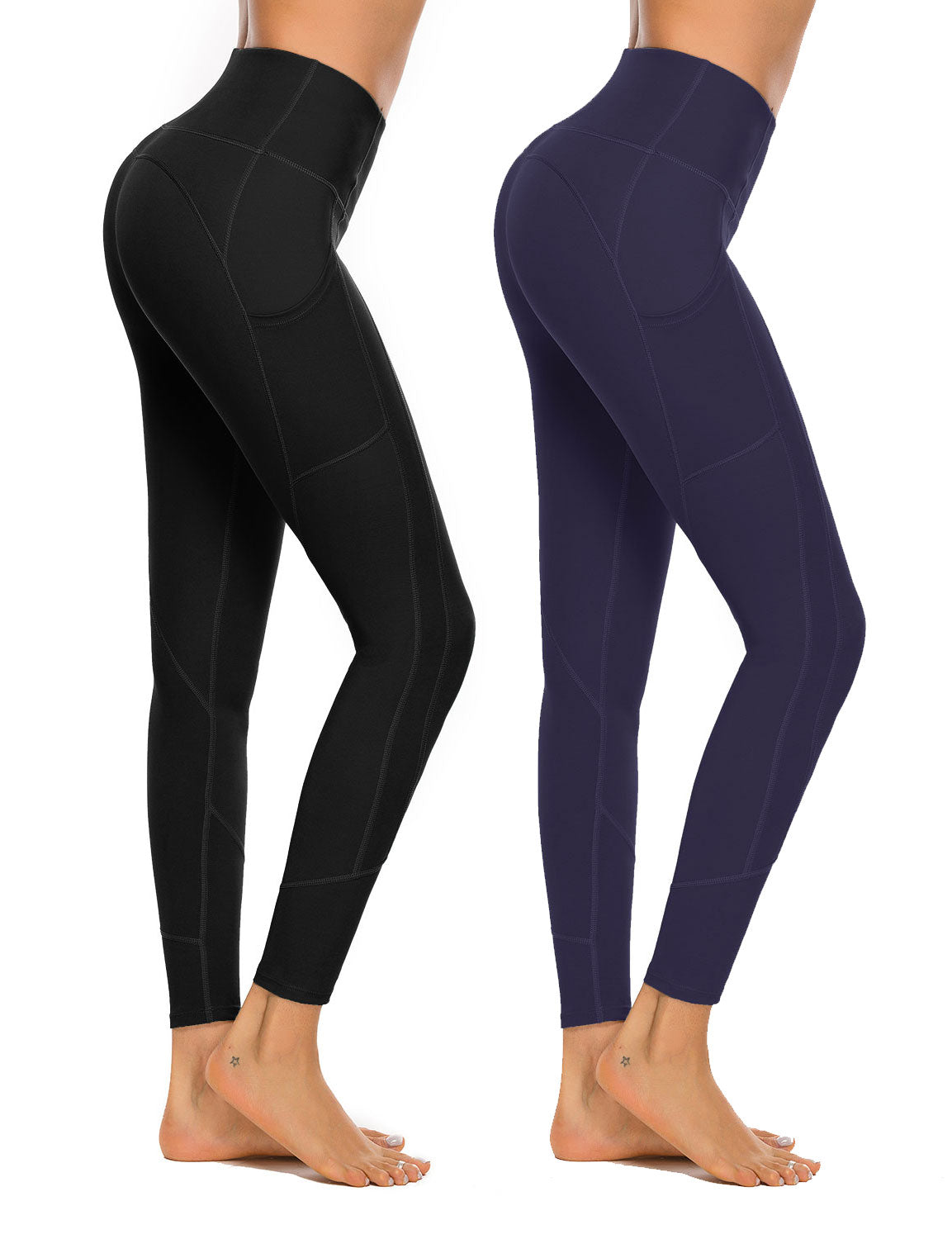 Womens Yoga Leggings Tummy Control Pants High Waisted Pant with Pocket LANBAOSI