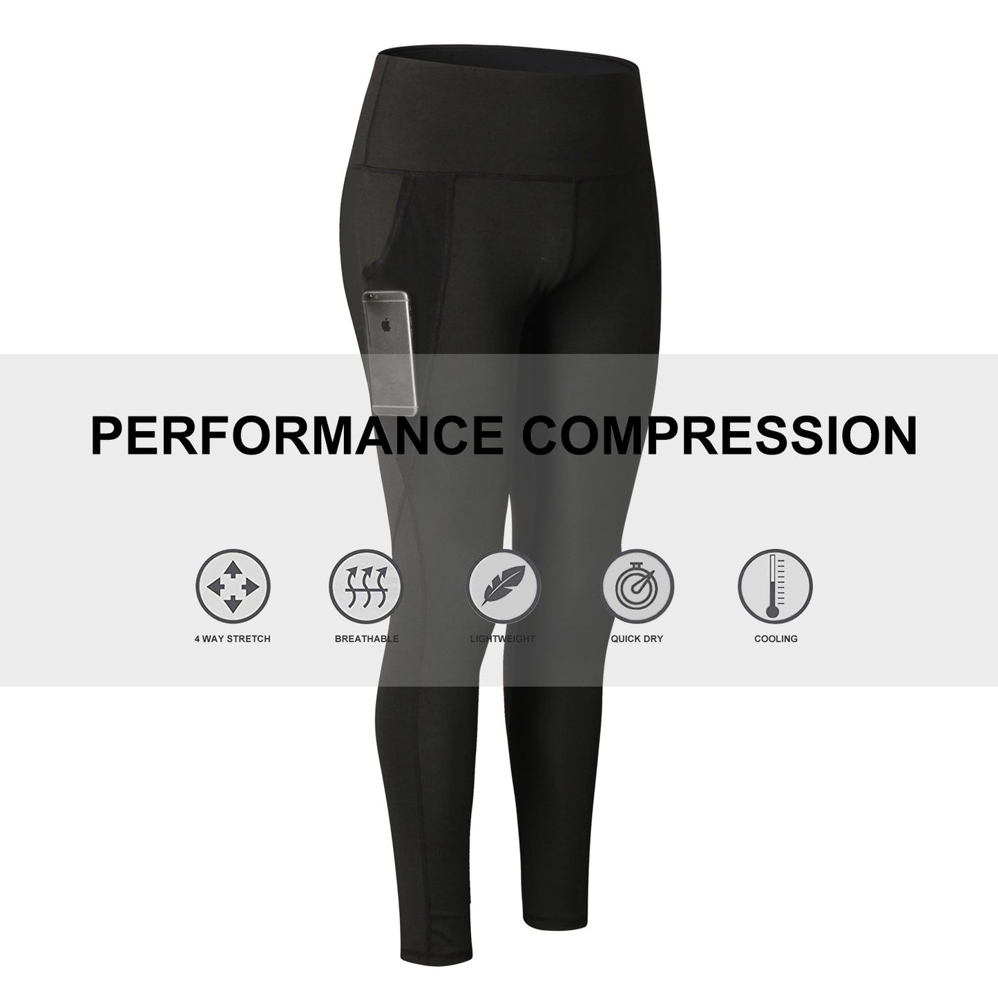 Womens Yoga Pants with Pockets High Waist Tummy Control Running Capri Leggings LANBAOSI