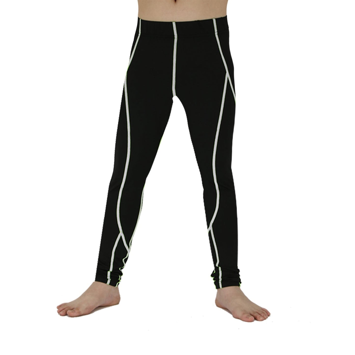 Youth Boys Compression Leggings Girls Athletic Sport Base Layer Pants Workout Running LANBAOSI