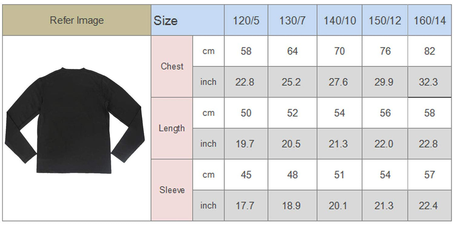 Youth Boys Compression Shirt Long Sleeve Football Baseball Undershirt for Unisex Quick Dry Sports Baselayer LANBAOSI