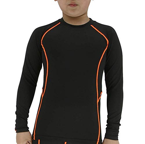 Youth Boys Compression Shirts Long Sleeve Undershirts Quick Dry Performance Unisex Sports Baselayers T-shirt LANBAOSI