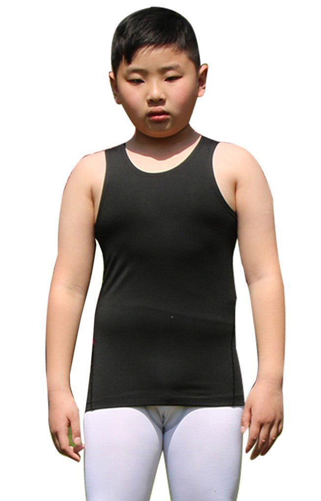 Youth Boys Girls Compression Tank Tops Athletic Sleeveless Shirt Undershirts for Unisex Workout Base Layer Vest LANBAOSI