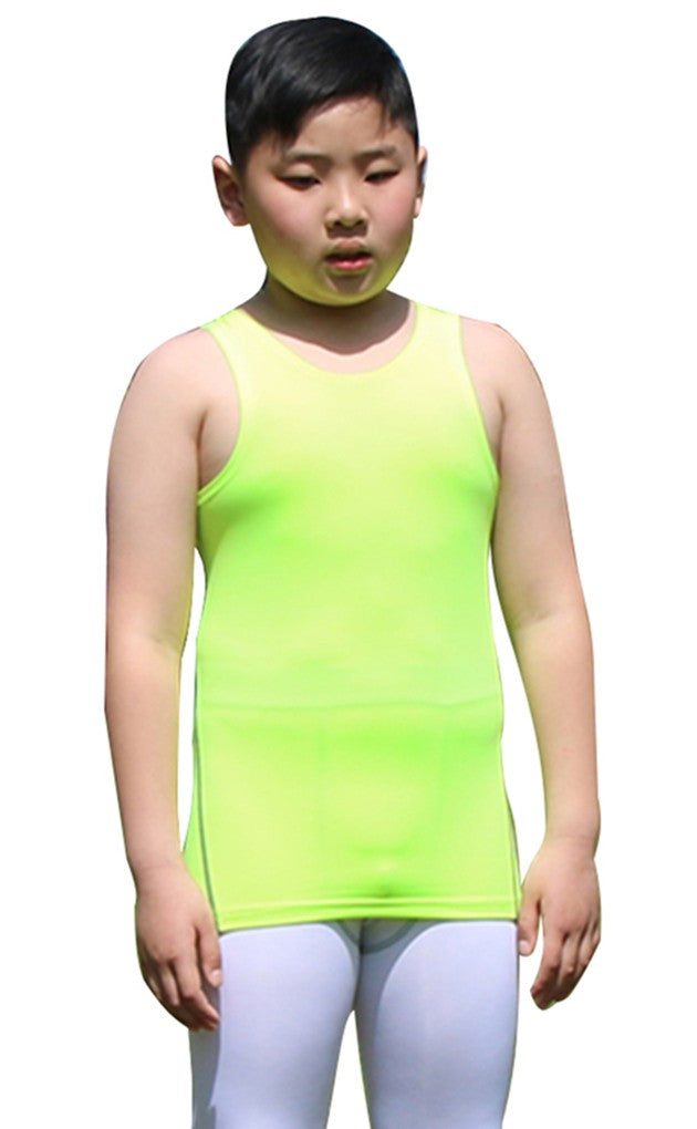Youth Boys Girls Compression Tank Tops Athletic Sleeveless Shirt Undershirts for Unisex Workout Base Layer Vest LANBAOSI