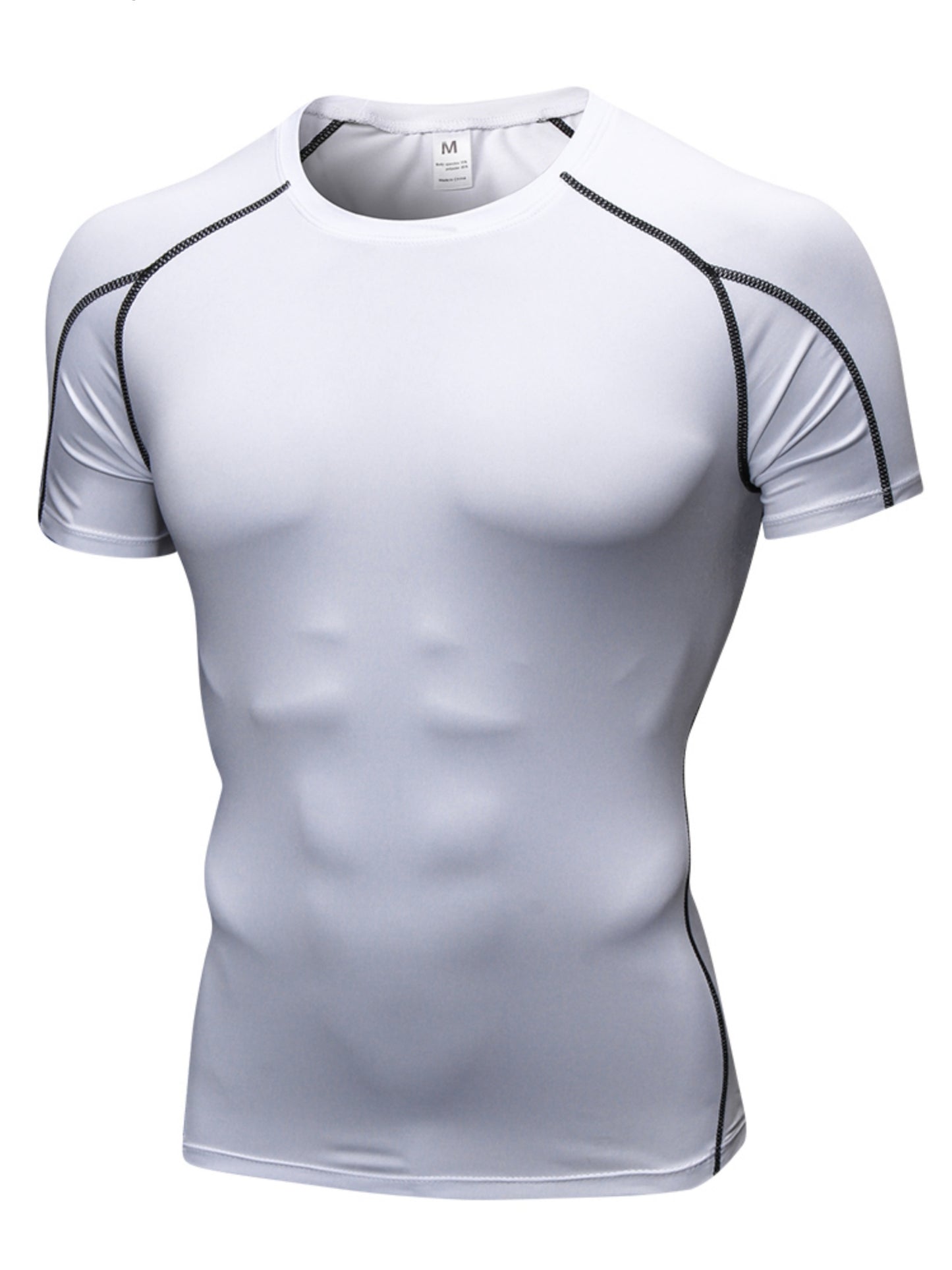 Running Tops for Men Short Sleeve Sports T-Shirts Male Fitness Athletic Base Layers Compression Top Quick Dry Clothing for Gym