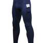 Men Compression Pants Athletic Sport Base Layer Male Quick Dry Sport Gym Leggings Tights with Phone Pocket