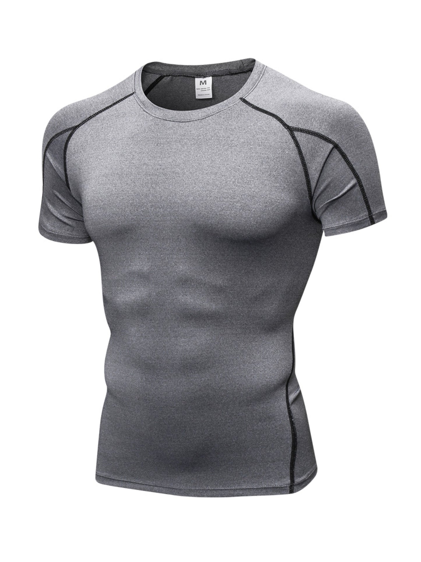 Running Tops for Men Short Sleeve Sports T-Shirts Male Fitness Athletic Base Layers Compression Top Quick Dry Clothing for Gym