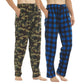 LANBAOSI 2 Pack Mens Pajama Pants Set Bottoms Fleece Lounge Sleepwear Lightweight Plaid pj Pants with Pockets Microfleece
