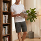 LANBAOSI Men's 2 Pack Pajama Shorts Jersey Knit Lightweight Sleep Lounge with Pockets