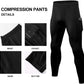 2 Pack Men's Compression Pants Workout Athletic Gym Leggings with Pockets for Male