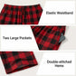 LANBAOSI Mens Pajamas Set Short Sleeve T-shirt and Plaid PJ Pants Set Soft Lounge Set