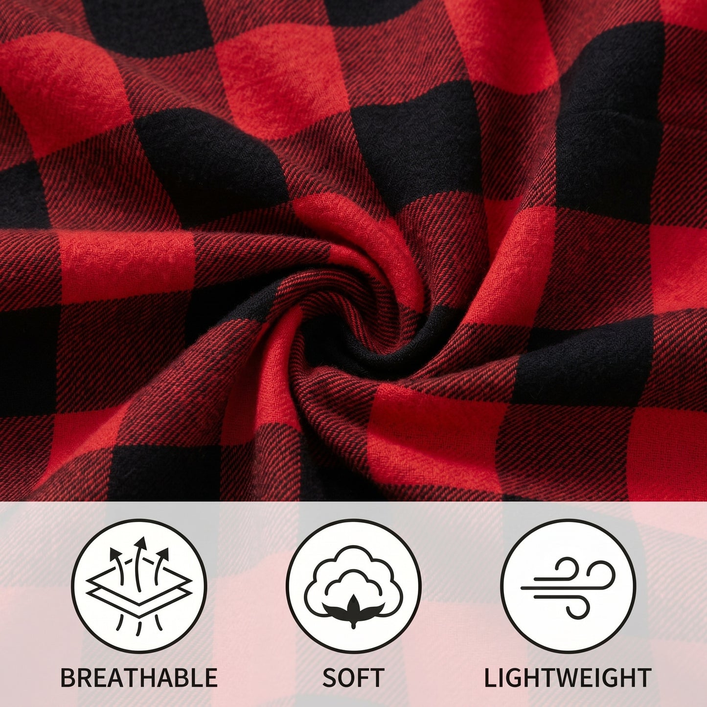 LANBAOSI Mens Pajamas Set Short Sleeve T-shirt and Plaid PJ Pants Set Soft Lounge Set