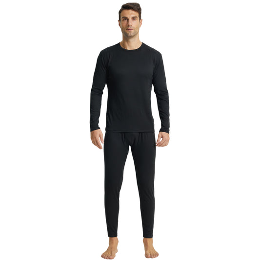 Men Thermal Underwear Set Winter Top & Bottom Ultra Soft Male Long John Set