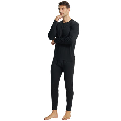 Men Thermal Underwear Set Winter Top & Bottom Ultra Soft Male Long John Set