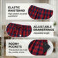 LANBAOSI Men's 2 Pack Pajama Shorts Cotton Blend Sleep Lounge Shorts Plaid Drawstring with Pockets