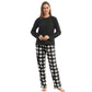 LANBAOSI Woman Winter Fleece Pajamas Set 2 Piece  Comfy Warm PJ Set