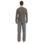 LANBAOSI Men Pajamas Set Comfy Plaid Flannel Pants And Microfleece Shirt