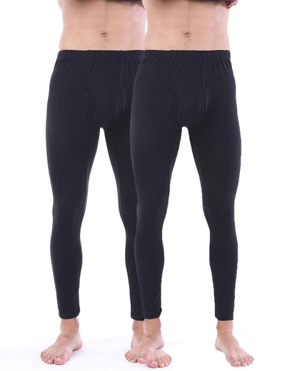 LANBAOSI Men Thermal Pants Long John Underwear Bottom 2 Pack