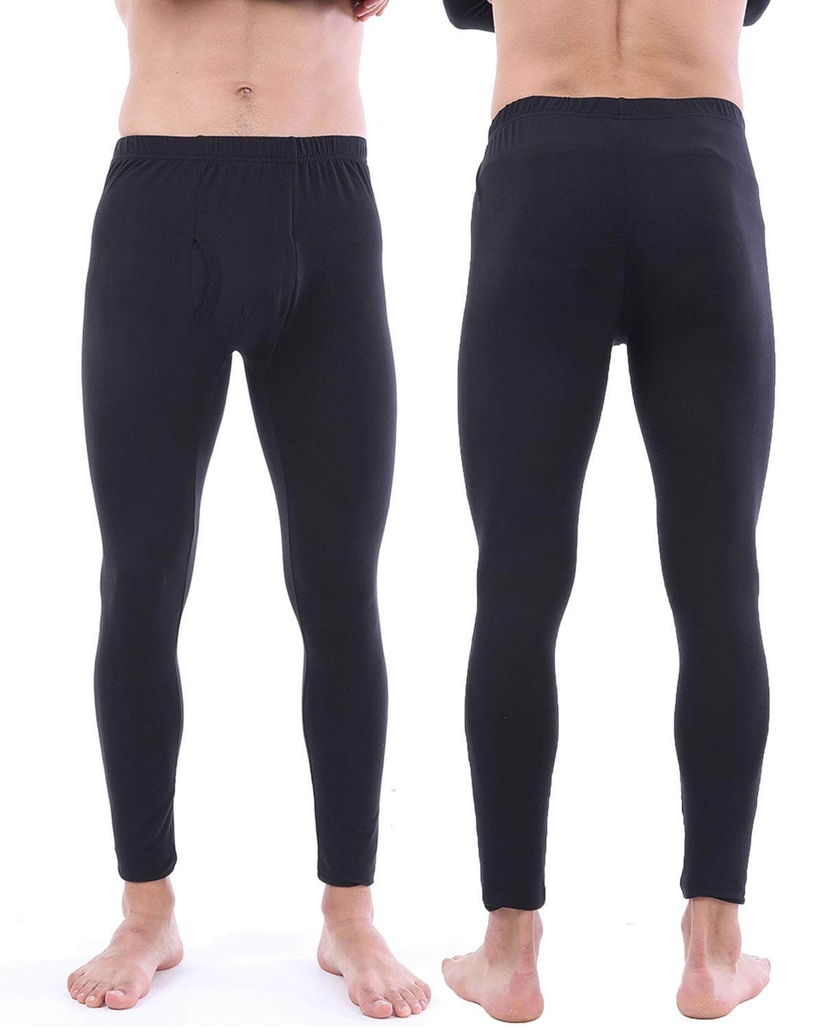 LANBAOSI Men Thermal Pants Long John Underwear Bottom 2 Pack
