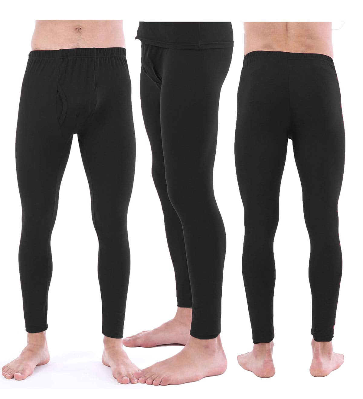 LANBAOSI Men Thermal Pants Long John Underwear Bottom 2 Pack