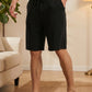 LANBAOSI Men's 2 Pack Pajama Shorts Jersey Knit Lightweight Sleep Lounge with Pockets