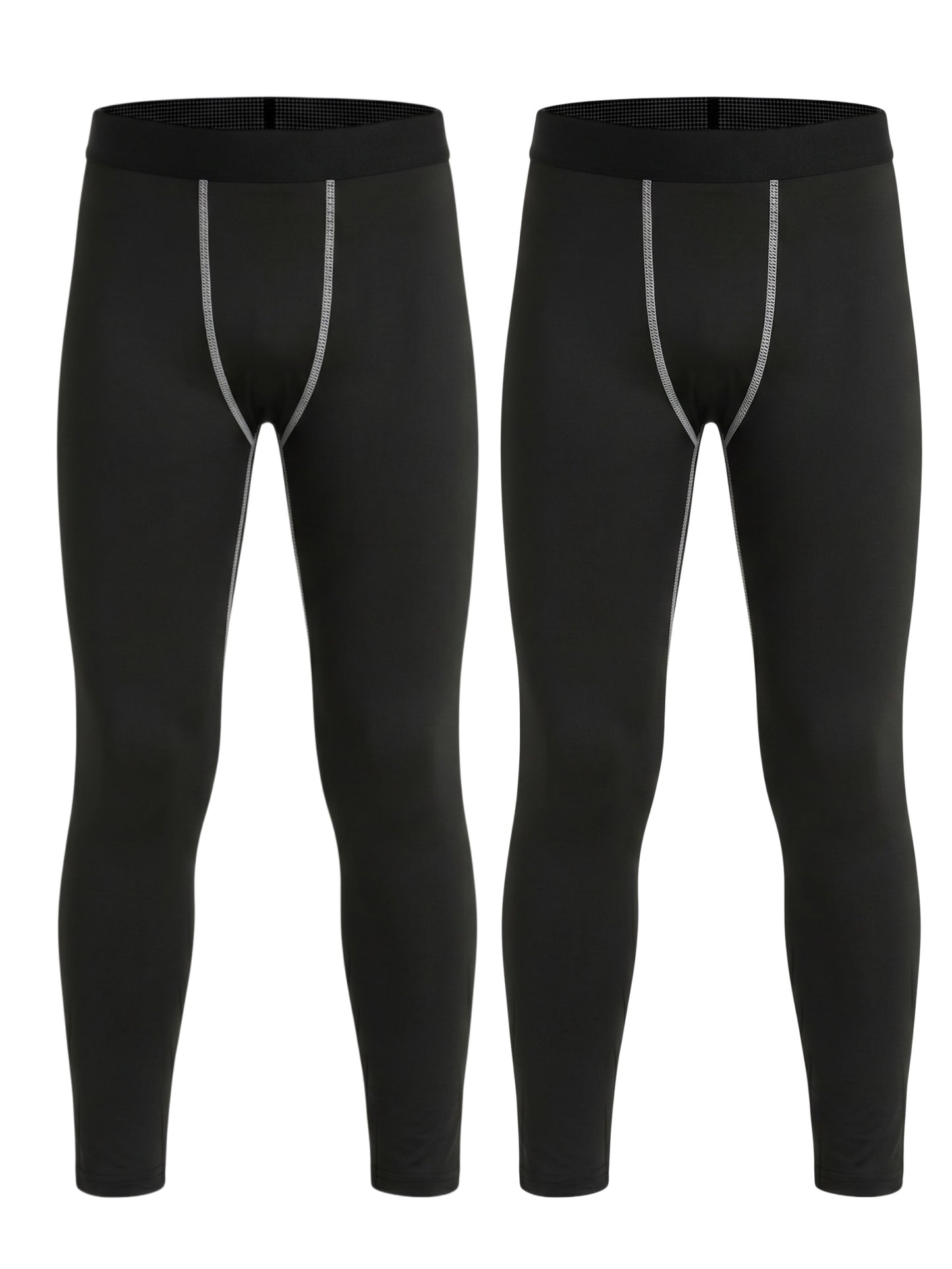 2 Pack Youth Boys Compression Leggings Athletic Workout Running Tights
