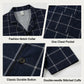 LANBAOSI Mens Pajamas Set Short Sleeve Button Down Shirts and Plaid PJ Shorts 2pc Soft Lounge Sleepwear Set