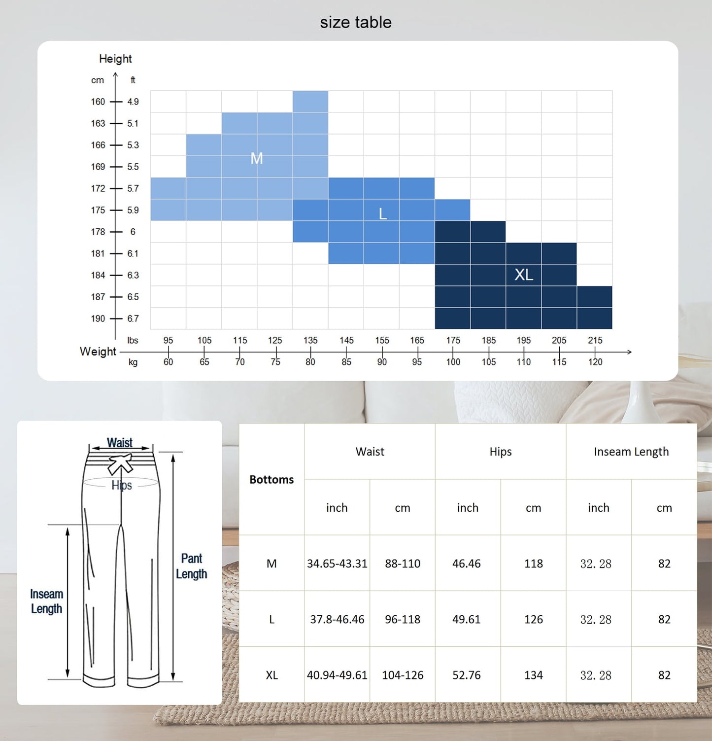 LANBAOSI 2 Pack Men's Flannel Plaid Pajama Pants Lounge PJ Bottoms