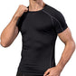 2 Pack Men Cool Dry Short Sleeve Compression Shirts Male Sports Baselayer T-Shirts Tops LANBAOSI