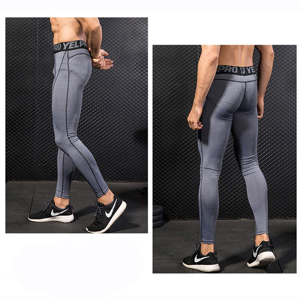 2 Pack Mens Compression Leggings Cool Dry Base Layers Running Tights LANBAOSI