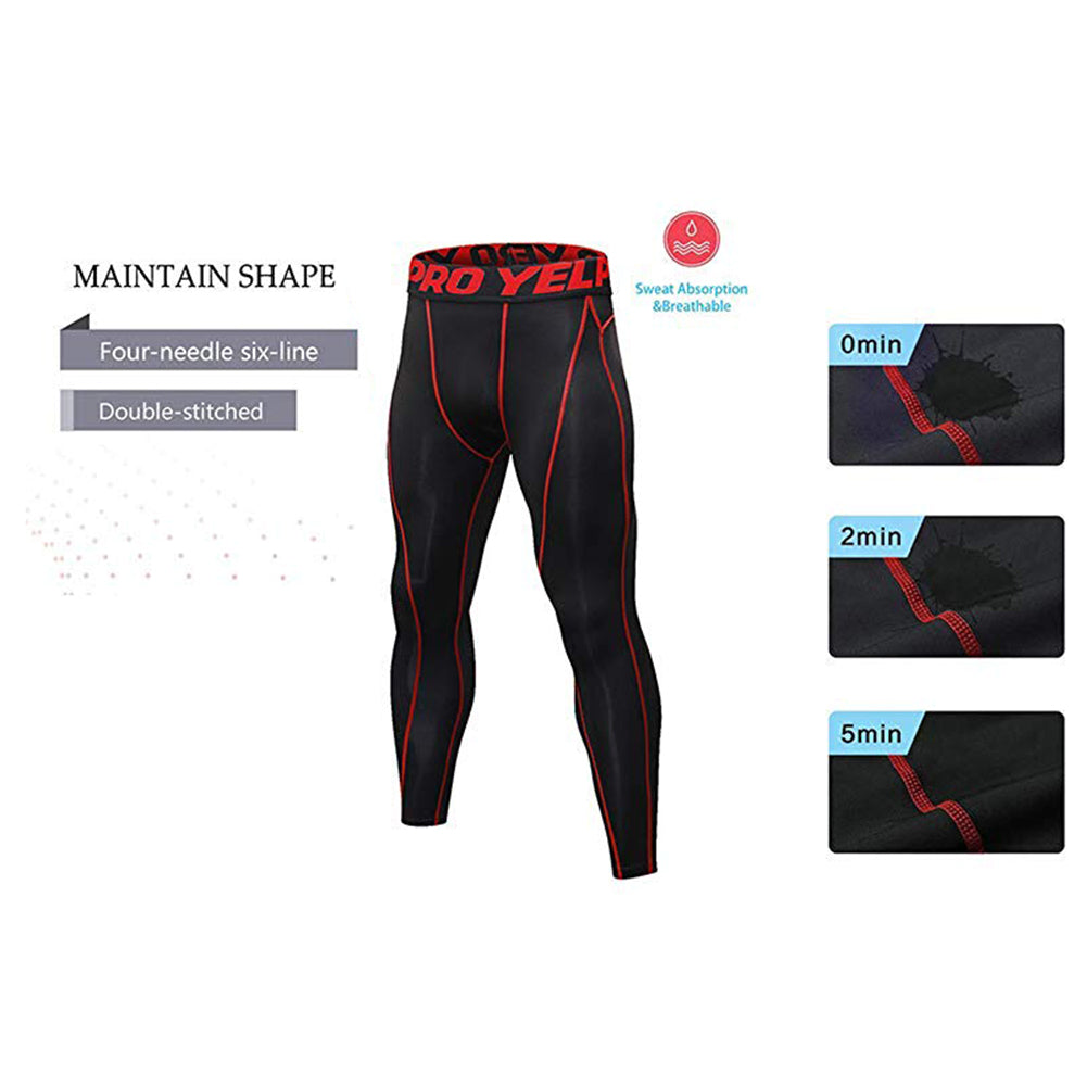 2 Pack Mens Compression Leggings Cool Dry Base Layers Running Tights LANBAOSI