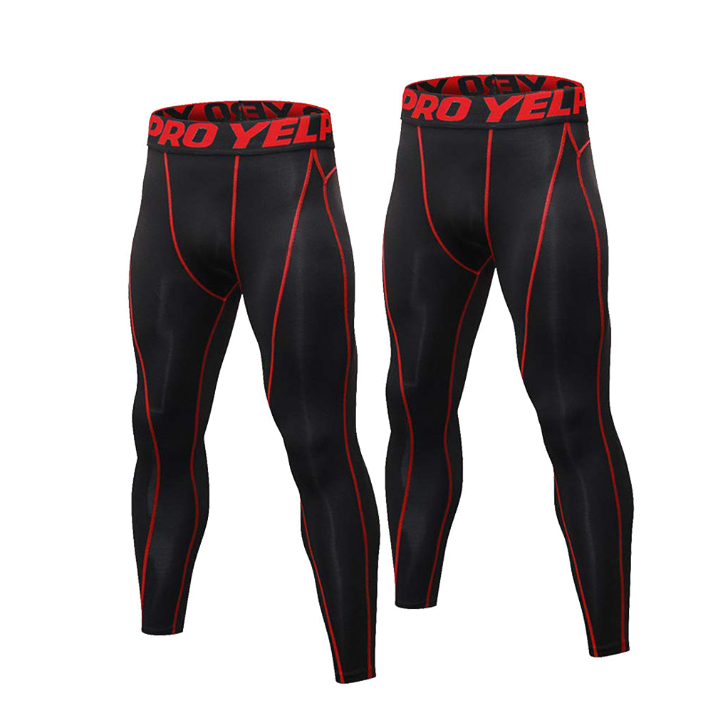 2 Pack Mens Compression Leggings Cool Dry Base Layers Running Tights LANBAOSI