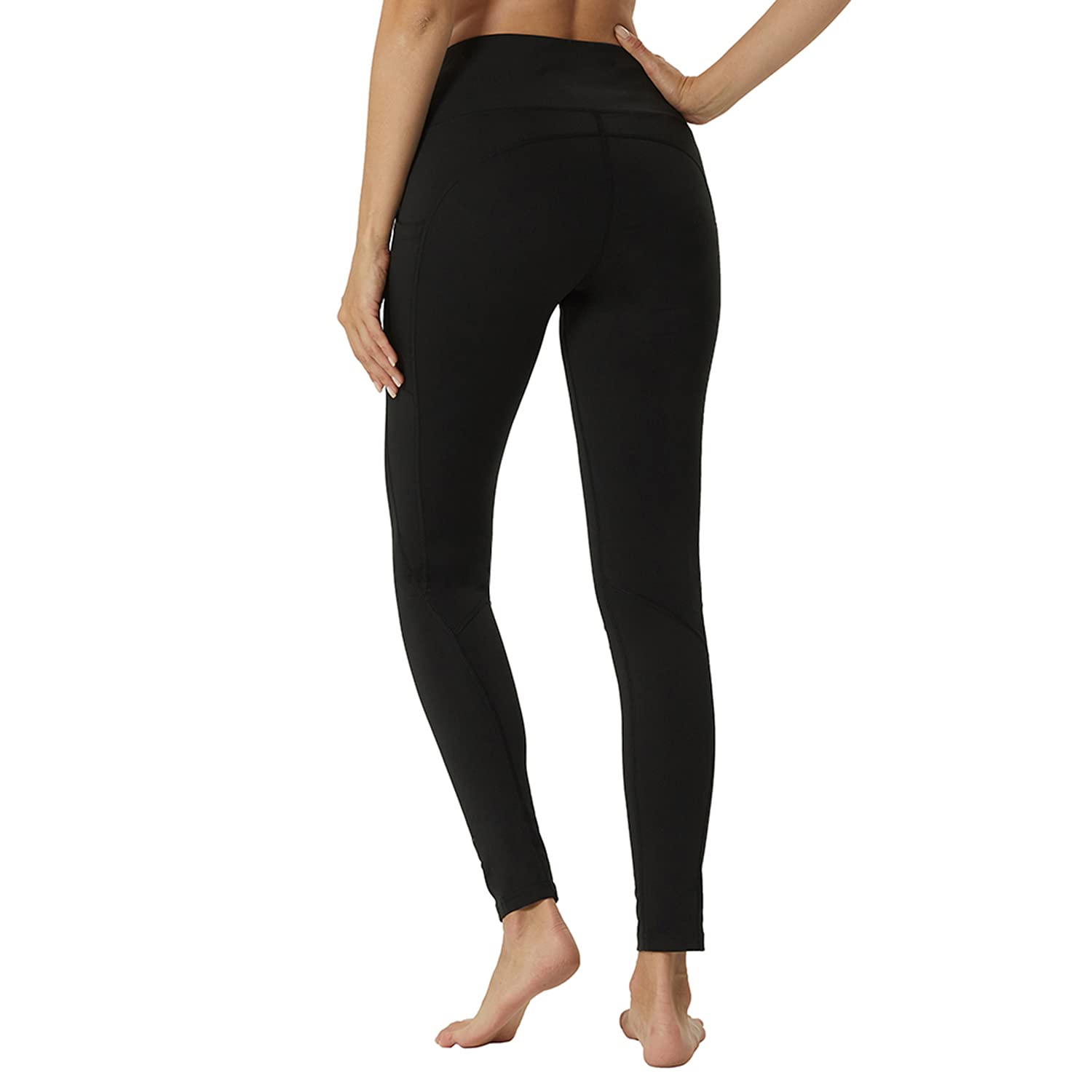 As Rose Rich Women Workout Leggings 2 Side Pockets 7/8 Length Yoga Pants  Swim Tights, M - Walmart.com