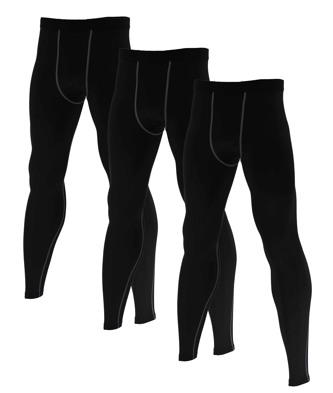 3 Pack Men Compression Pants Cool Dry Male Baselayer Tights Leggings LANBAOSI