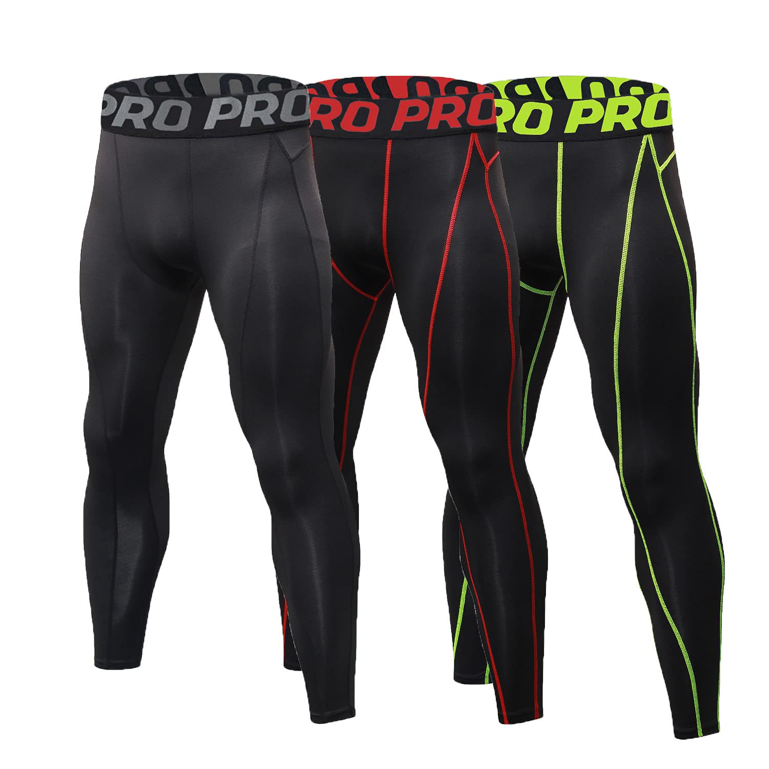 2 Pack Men Compression Pants Running Tights Male Workout Leggings Athletic  Cool Dry Yoga Gym Clothes