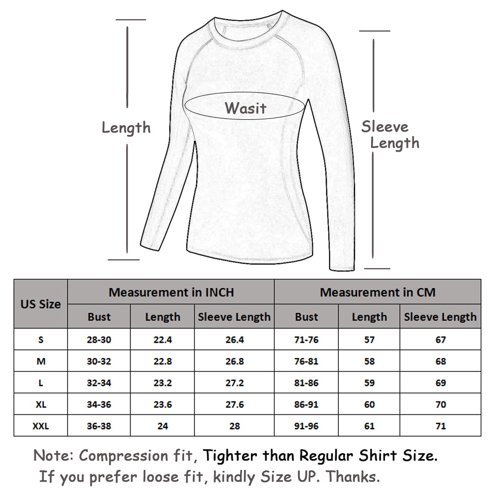 3 Packs Women's Long Sleeve Shirts Dry Fit Compression Baselayer Tops for Sports Yoga LANBAOSI