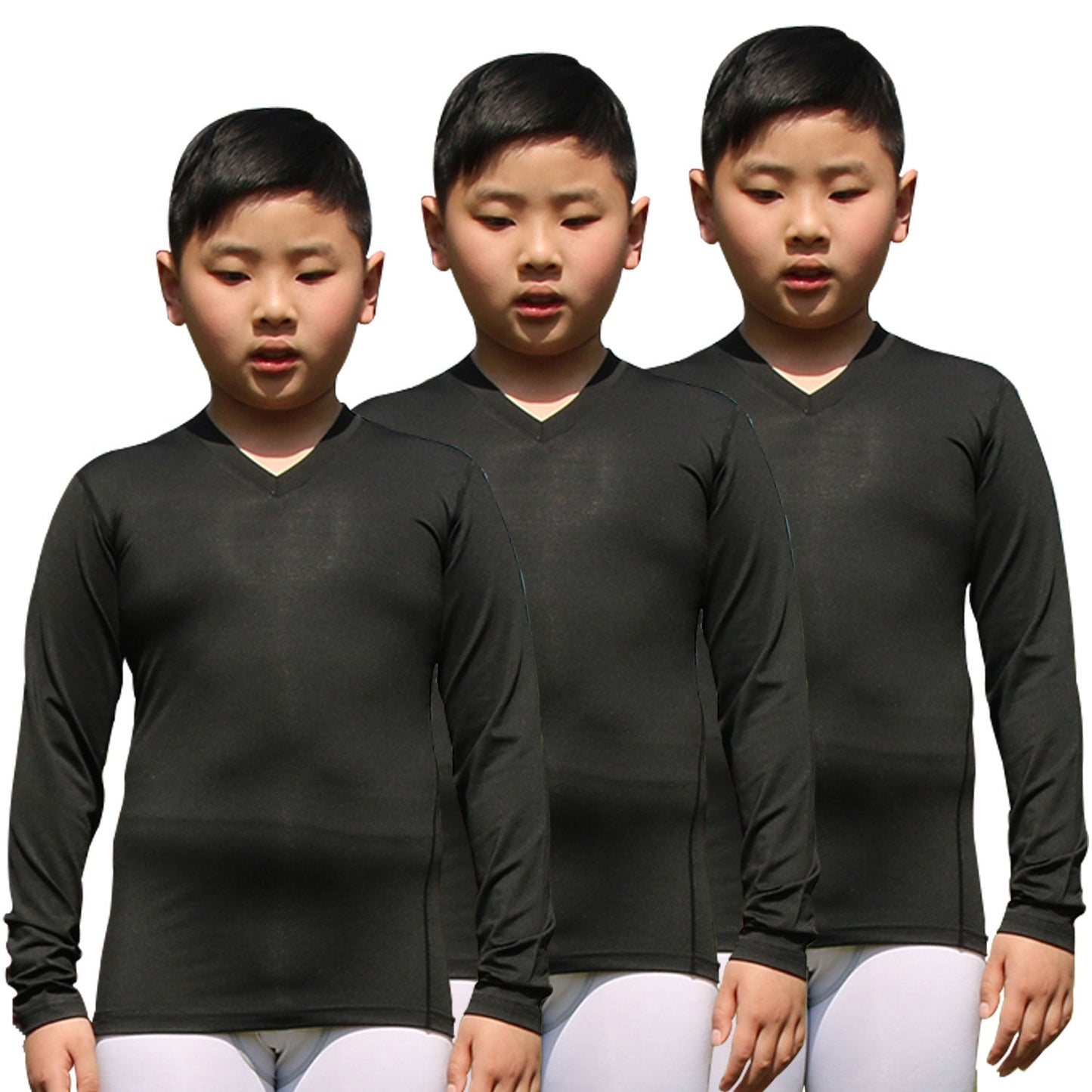 Boy's Long Sleeve Shirt Quick Dry Baselayer Compression Trianing Tops LANBAOSI